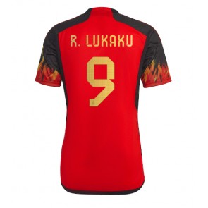 Belgien Romelu Lukaku #9 Hemmatröja VM 2022 Kortärmad